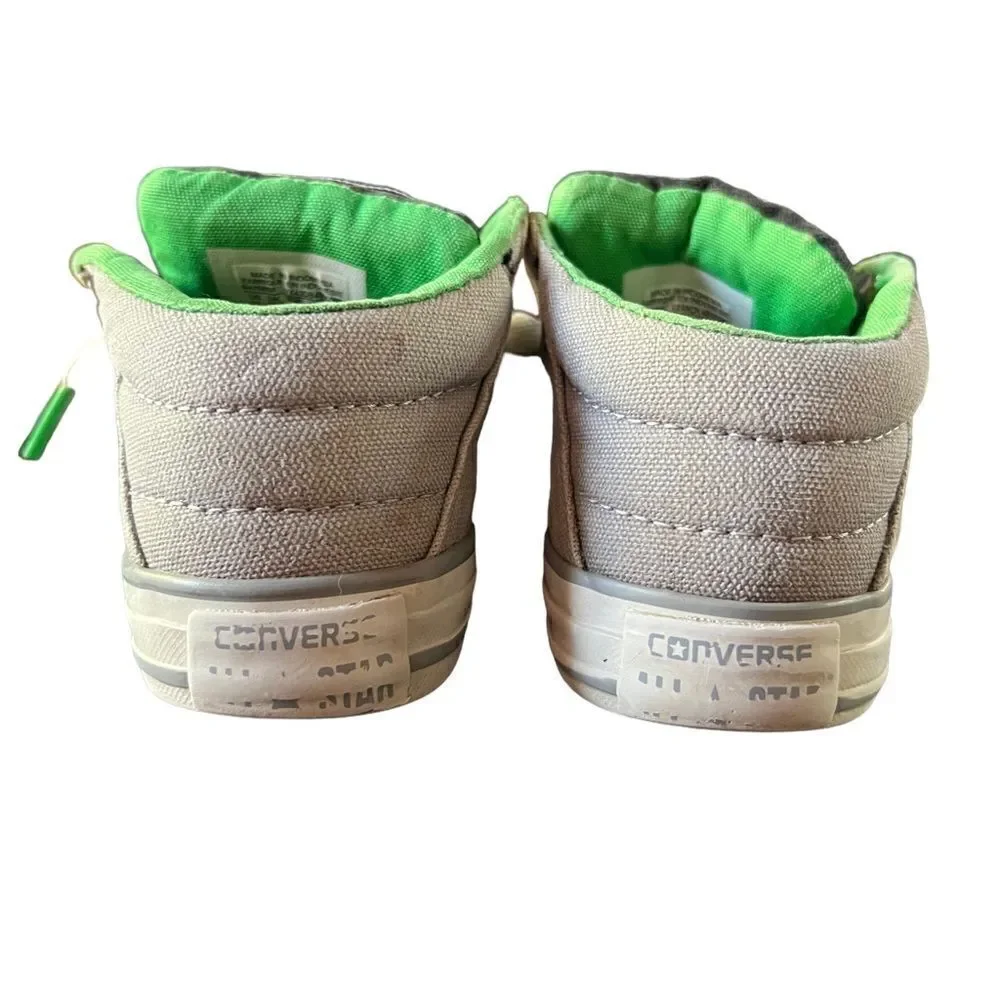 Converse All Stars unisex youth sneakers in grey, green‎ and black size 11